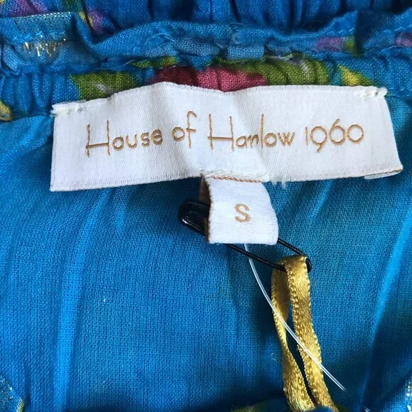 House of Harlow 1960 NWT Helena Blue Floral Tiered Maxi Dress - Picture 3 of 6